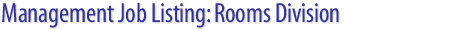 Job #119954 - Guest Service Director