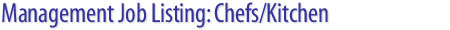 Job #128547 - Sous Chef