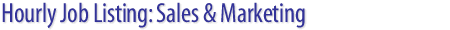 Job #117193 - Sales/Catering Admistrative Assistant