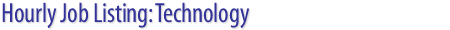 Job #116802 - Lead Audio Visual Technician
