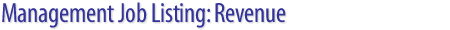 Job #120457 - Director of Revenue Management