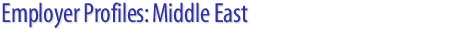 Employer Profiles: Middle East